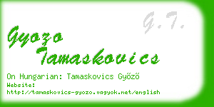 gyozo tamaskovics business card