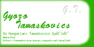 gyozo tamaskovics business card